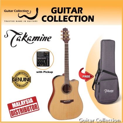 Takamine P3DC | Pro Series | Dreadnought Cutaway Acoustic-Electric Guitar | Solid Cedar Top, Sapele B&S | CT4B II | Case