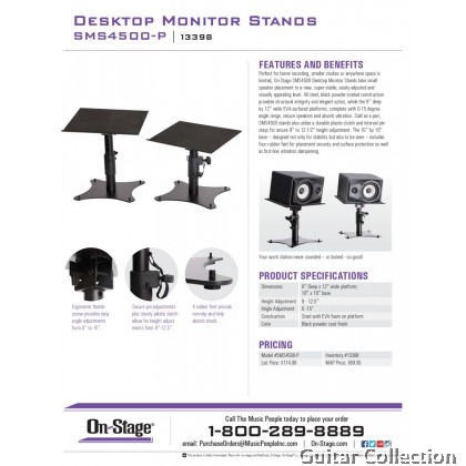 On Stage SMS4500-P Desktop Monitor Stands 
