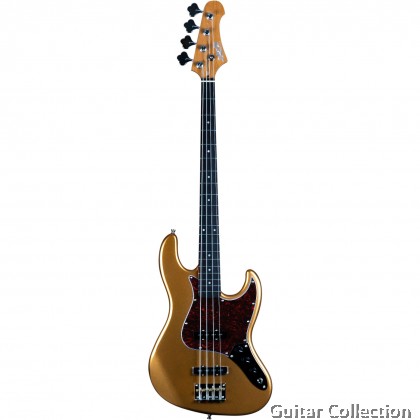 JET JJB300 GD R Bass Guitar | Rosewood | Gold | 4-String