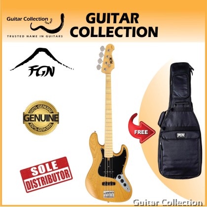 FGN Fujigen NJB100MBAH-VNT | Neo Classic Jazz Bass | Bass Guitar | Vintage Natural | Bag (Made In Japan)