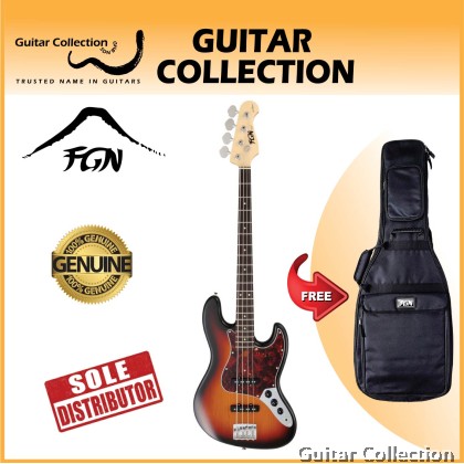 FGN Fujigen NJB100RAL-3TS | Neo Classic Jazz Bass | Bass Guitar | 3-Tone Sunburst | Bag (Made In Japan)