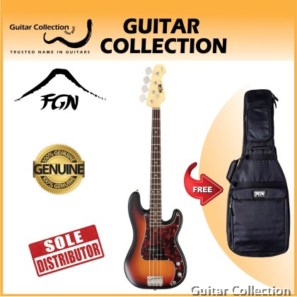 FGN Fujigen NPB100RAL-3TS | Neo Classic Precision Bass | Bass Guitar | 3-Tone Sunburst | Bag (Made In Japan)