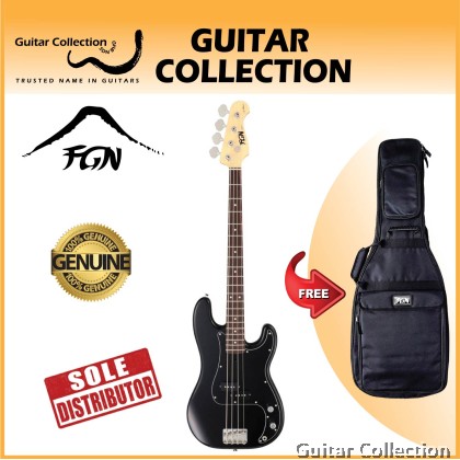 FGN Fujigen NPB100RAL-BK | Neo Classic Precision Bass | Bass Guitar | Black | Bag (Made In Japan)