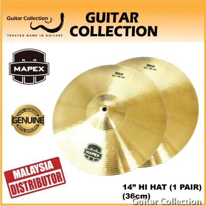 Mapex C106-314MP 14" Hi Hat / Hi-Hat Cymbal | Hammered Brass (1 pair)