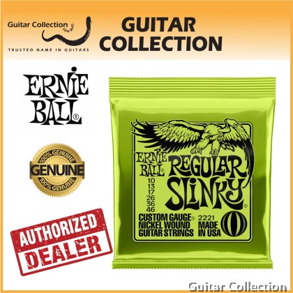 Ernie Ball Regular Slinky Electric Guitar Strings | Nickel Wound | 010 - 046 (P02221)