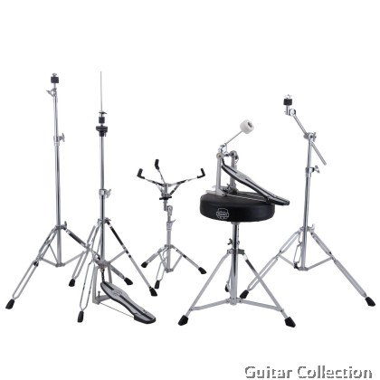 Mapex COMET CM5295FTCFH | 5-Piece Drum Set + 5 Pieces Hardware with Throne & Cymbals (14",16",20") | White Thin Grain