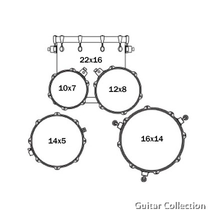 Mapex COMET CM5295FTCFH | 5-Piece Drum Set + 5 Pieces Hardware with Throne & Cymbals (14",16",20") | White Thin Grain