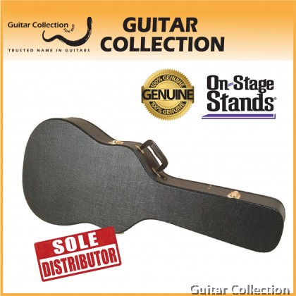 On Stage GCA5000B Hardshell Acoustic Guitar Hardcase | Fits Dreadnought & 12-String Guitars